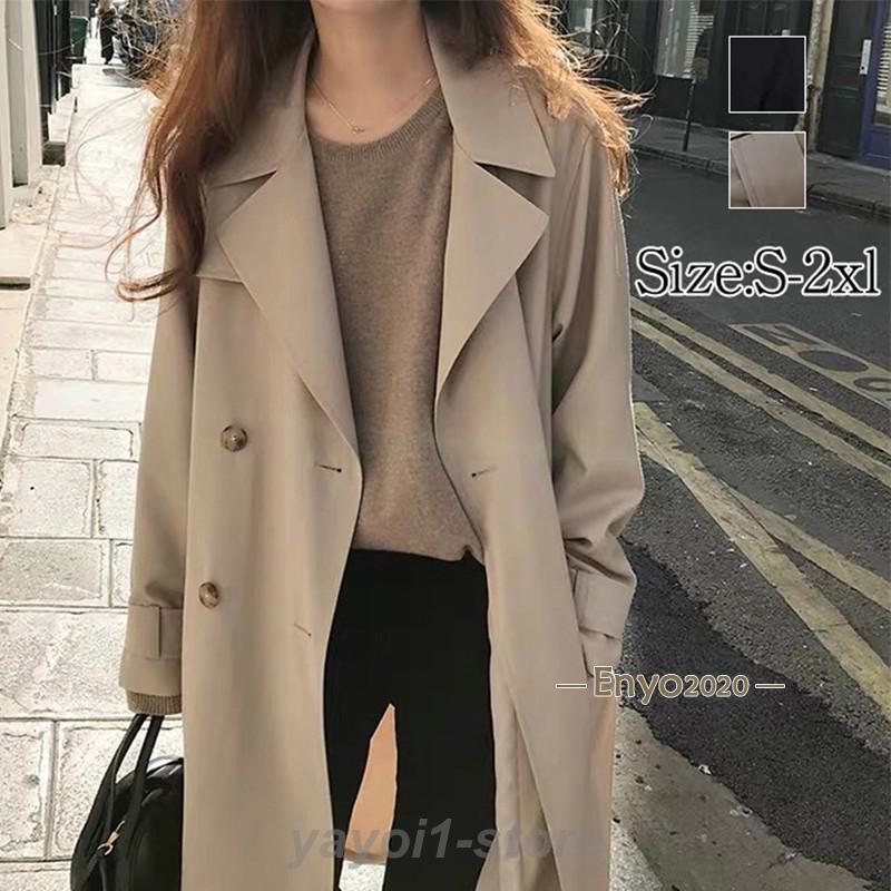 トレンチコート レディース スプリングコート 春服 秋 ロング丈 Aライン ベルト付き オシャレ 着痩せ アウター 韓国風 通勤 オシャレ OL