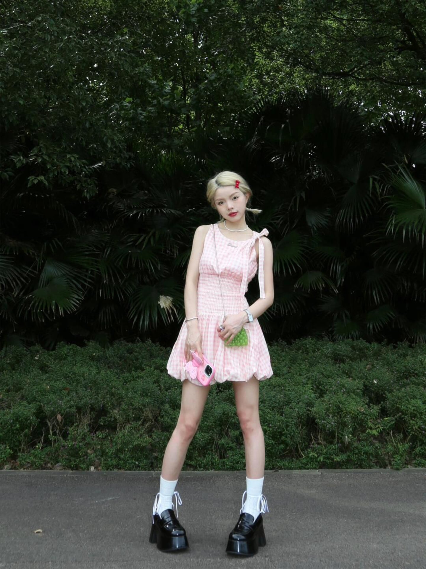 春夏 ワンピース おしゃれ かわいい ドレス ミニ丈 ラウンドネック Aライン 韓国ファッション レディース 白 シンプル お出かけ キュート 甘めフレンチ