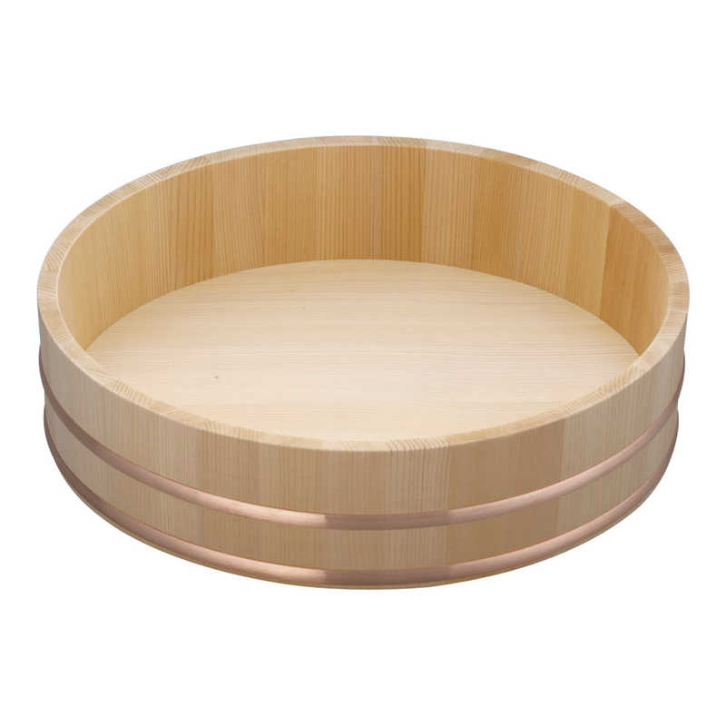 雅うるし工芸 木製銅箍 飯台(サワラ材) 42cm BHV01042