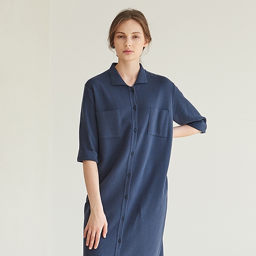 限定SALE!!韓国ファッションカーディガンで着られる長いニットワンピース