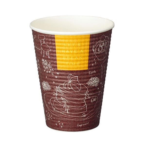 （まとめ） アートナップ エンボスカップ 340ml（11.5オンス） ブレイクタイム 1パック（50個） 10セット