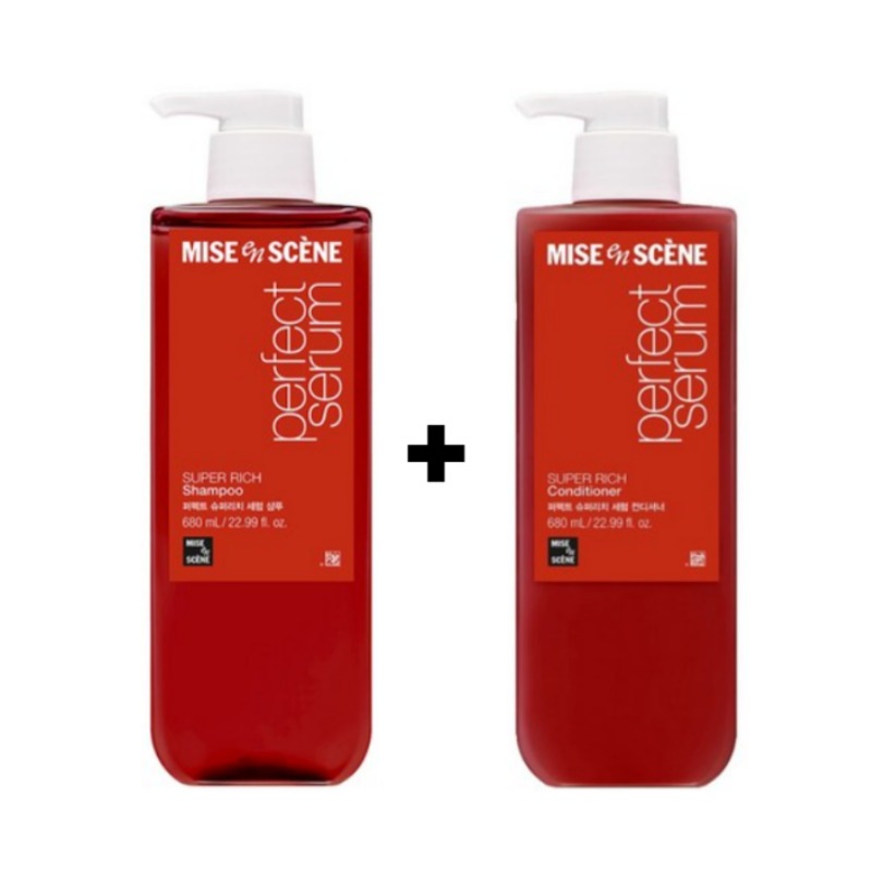 【セット680ml＋680ml】パーフェクトスーパリッチ セラムシャンプー＋コンディショナー 1個