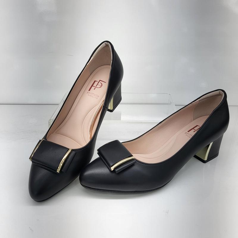 女性用ベーシック装飾パンプス PFEFHP751BK