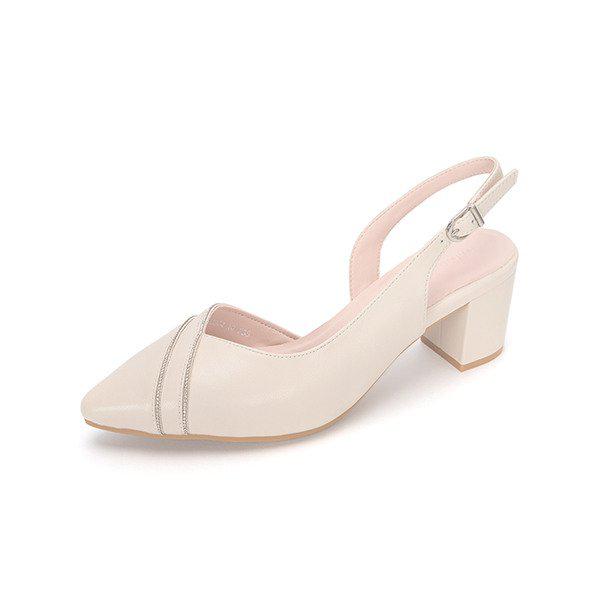 エム. ヨアンナ 牛革 ジュエル ドレス スリングバック アイボリー 516623904AQ