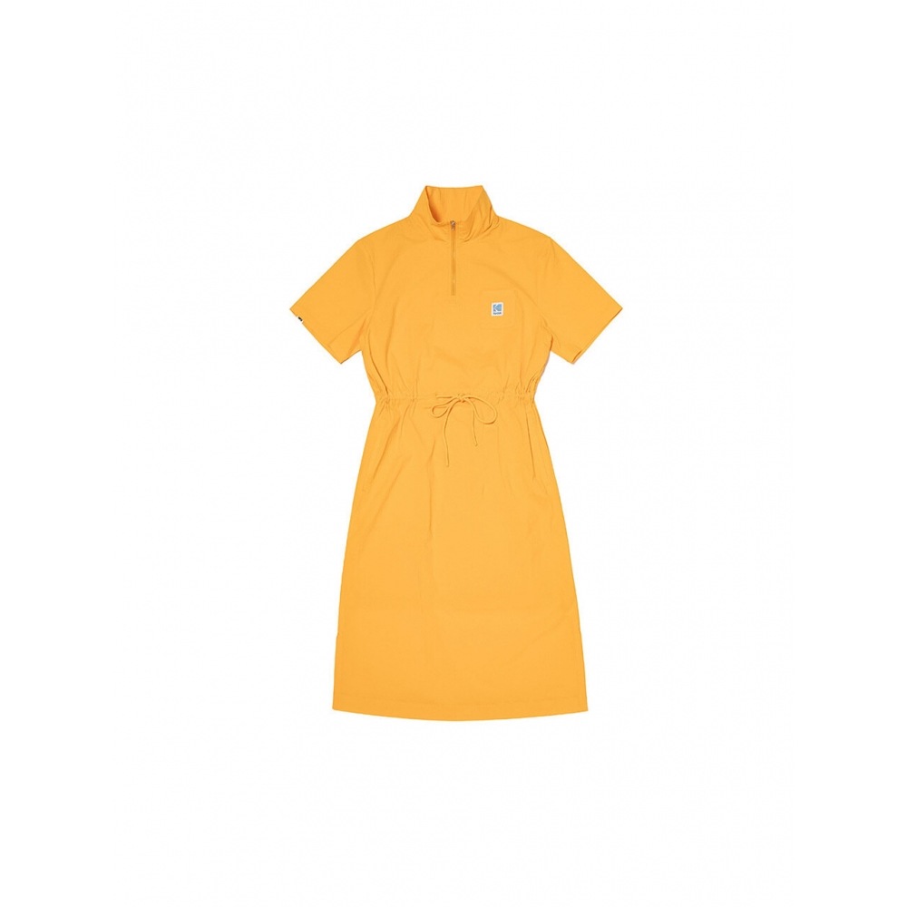コダックアパレルクロマブリーズカラーウーブンドレスイエロー