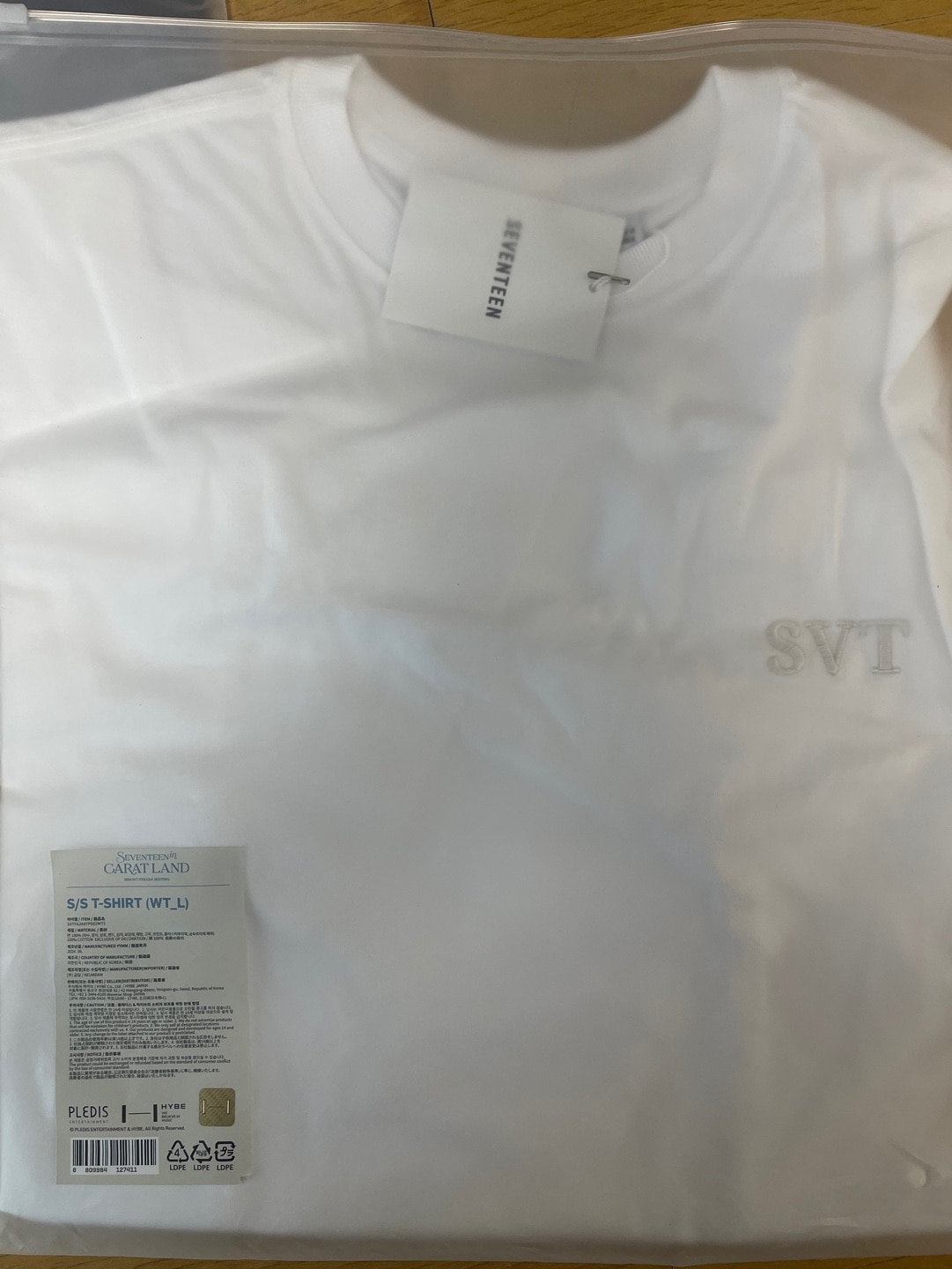 2024 SVT 8TH FAN MEETING SEVENTEEN in CARAT LAND S/S T-Shirt (WHITE) - M / L 6,020円