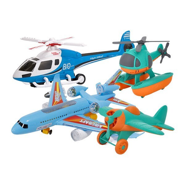 プレイ航空交通機関4種(1554set)(エコフランディ軽飛行機+エコフランディ水上ヘリコプター+動く飛行機+動く