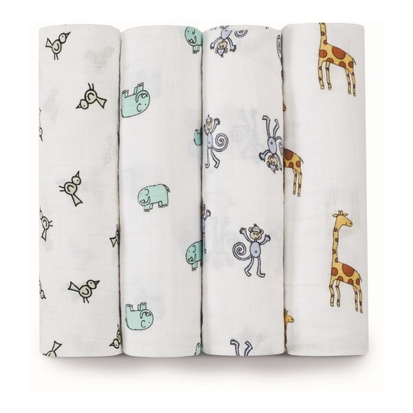 aden + anais エイデンアンドアネイ スワドルジャングルジャム 4枚 SWADAB2026