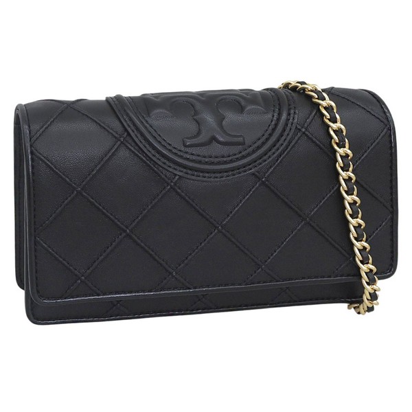 トリーバーチ バッグ レディース ショルダーバッグ レザー ブラック FLEMING SOFT CHAIN WALLET 138853-001 TORY BURCH