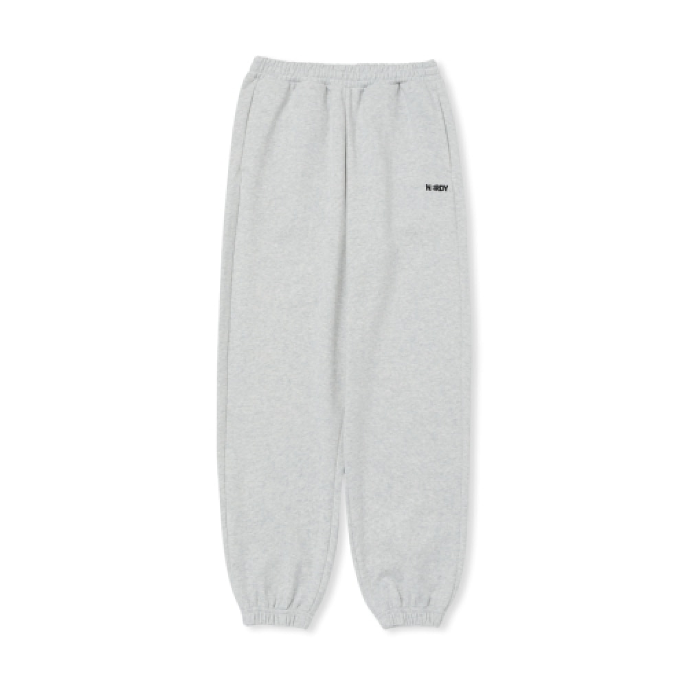 NERDY ブランクロゴジョガーパンツメランジホワイト