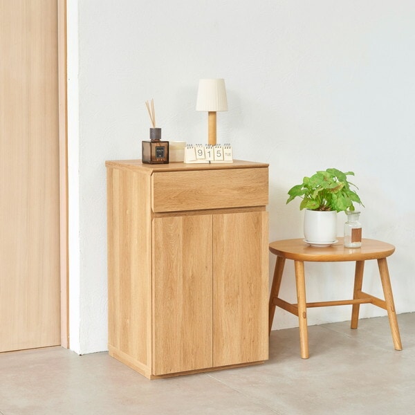 白井産業 NTU-7045DHNA ナチュラルブラウン ナチュリカ キャビネット (幅45cm) メーカー直送