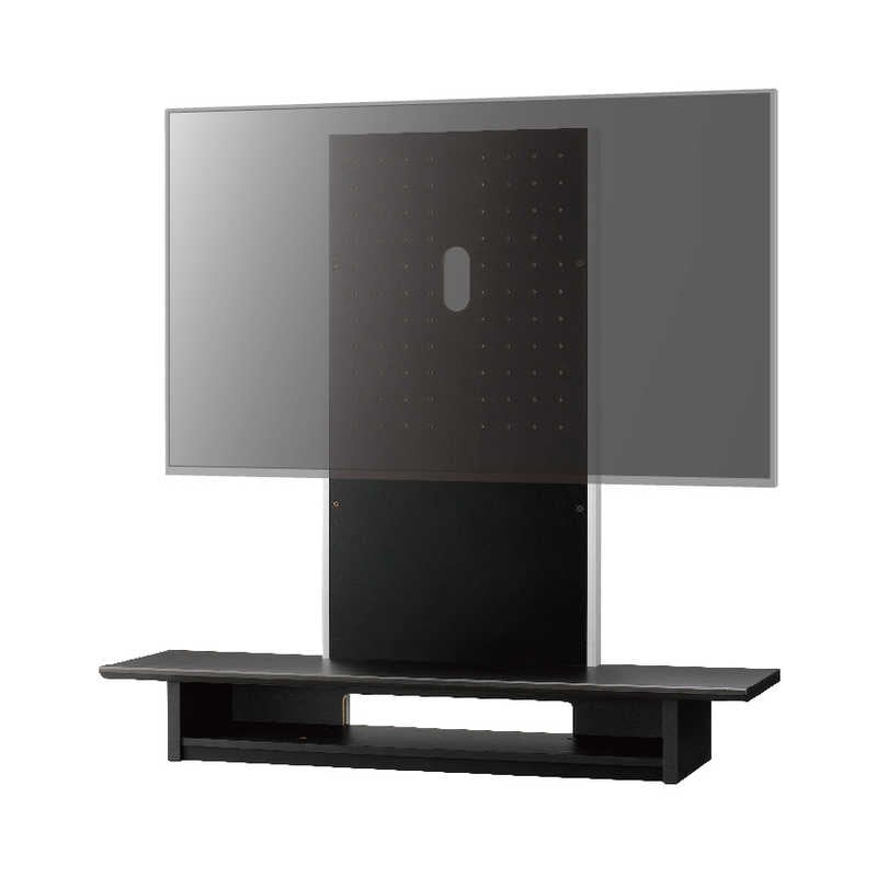 朝日木材　40～65インチ対応 テレビスタンド Swing(ラック付き・壁寄せタイプ) アッシュグレイ木目　AS-WG1200-AG