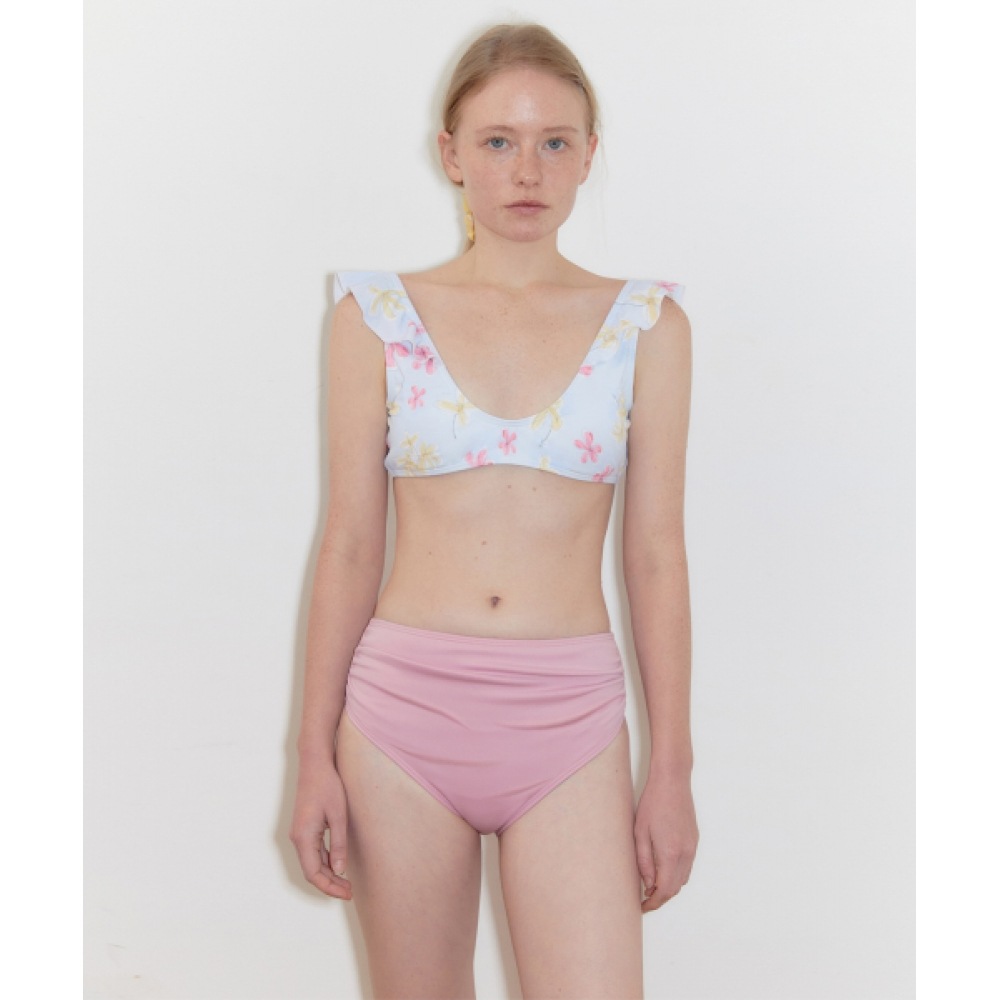 SINOON フラワーフリルビキニ (ライトブルー)