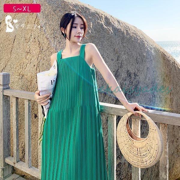 マタニティ 夏服 キャミワンピ グリーン ロング丈 マキシ丈 緑 キャミソールワンピース ジャンパースカート 夏 無地 シンプル ワンピース ノースリーブ 袖なし