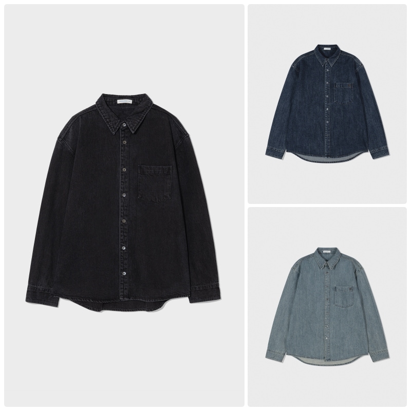 【LOW CLASSIC】 25FW Lc DENIM SHIRT JACKET : 3COLORS