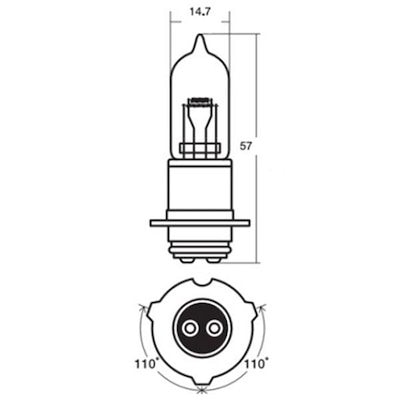 他サイト： STANLEY スタンレー電気 4907894118131 14－0348 12V40／40WP15d－25－3 ハロゲン球の商品画像