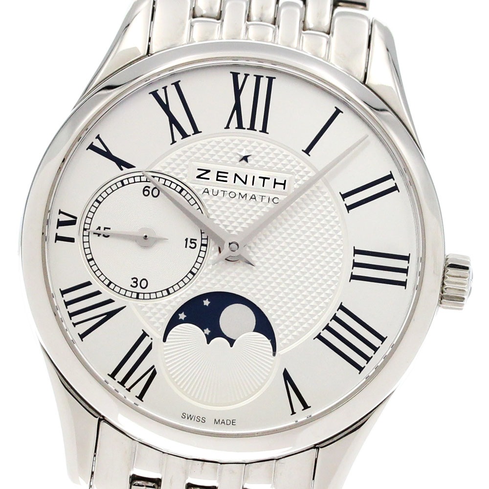 ゼニス ZENITH 03.2310.692 クラスエリート ウルトラシン ムーンフェイズ 自動巻き レディース 美品 保証書付き_823369【中古】
