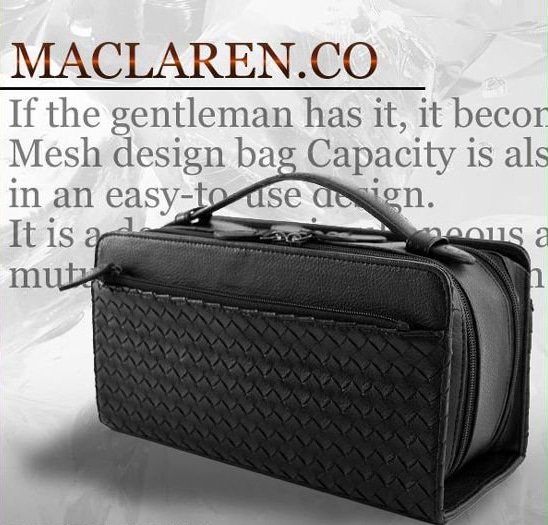 MACLAREN.co編み込みメッシュボックスタイプセカンドバッグ
