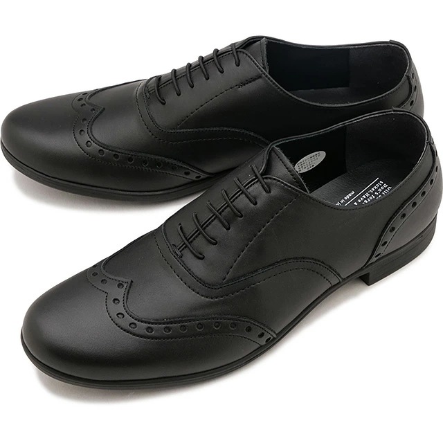 TRAVEL SHOES by chausser トラベル シューズ バイ ショセ ウィングチップ [TR-004M] メンズ 靴 日本製 生活防水 ビブラムソール ブラック BL