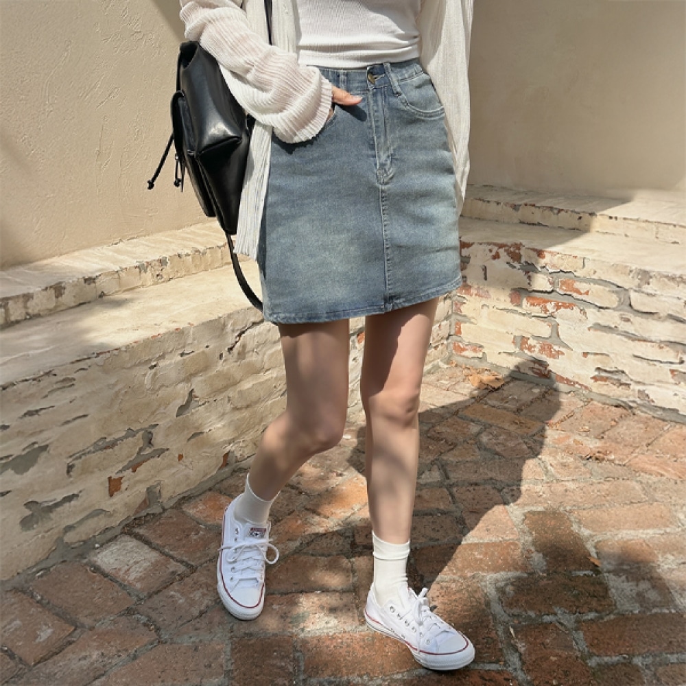 [イヴェレット・バイ・ジェイスタイル] イーヴェレットジェブンデニムパンツスカート Jスタイル