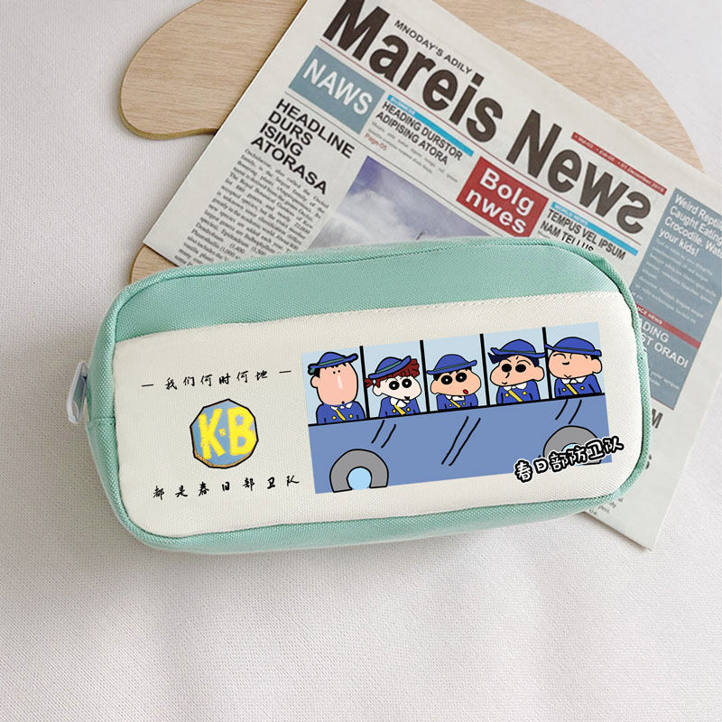 クレヨンしんちゃん筆袋新作可愛いアニメ大容量限定日系収納バッグ文房具袋ペンケース