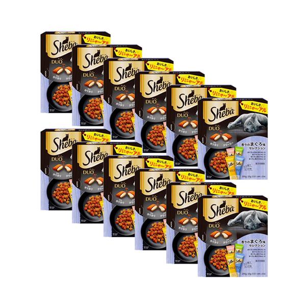 12個セット シーバデュオ 香りのまぐろ味セレクション 200g 猫 フード