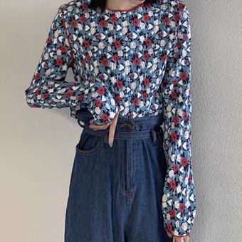 レディース トップス カットソー Tシャツ プルオーバー ミディアム丈 長袖 ラウンドネック かわいい 大人可愛い きれいめ シンプル カジュアル 上品 おしゃれ かっこいい レトロ こなれ感