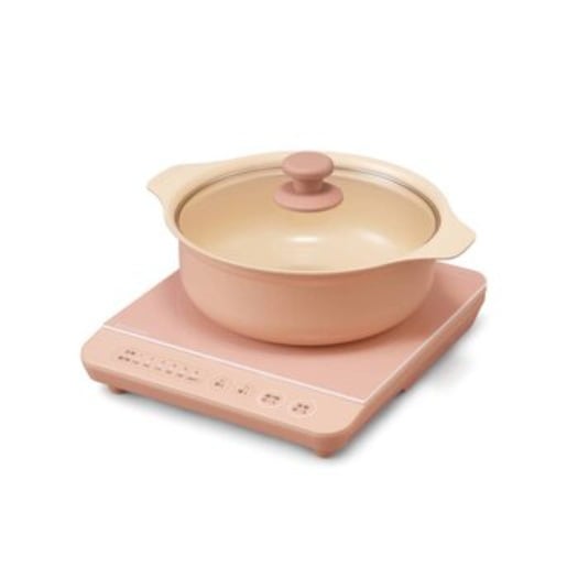 【倉庫直送】　アイリスオーヤマ コンロ鍋セット IHKP-3724-P 1400W