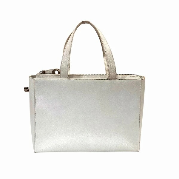 セリーヌ CELINE レザー ホワイト バッグ トートバッグ レディース 【中古】
