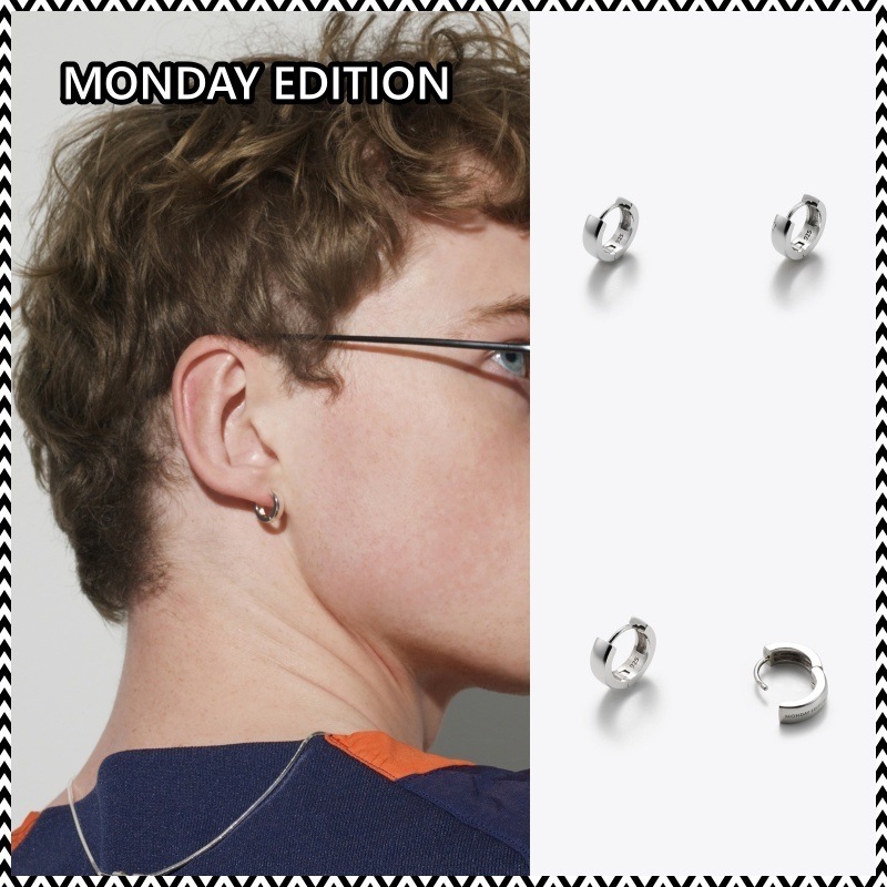 MONDAY EDITION PLAIN HOOP EARRINGS