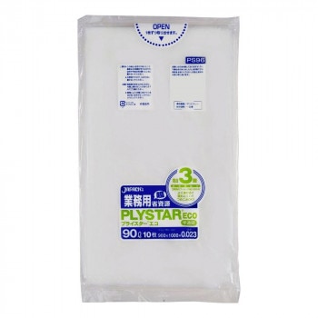ジャパックス プライスターエコポリ袋90L 半透明 10枚×50冊 PS96