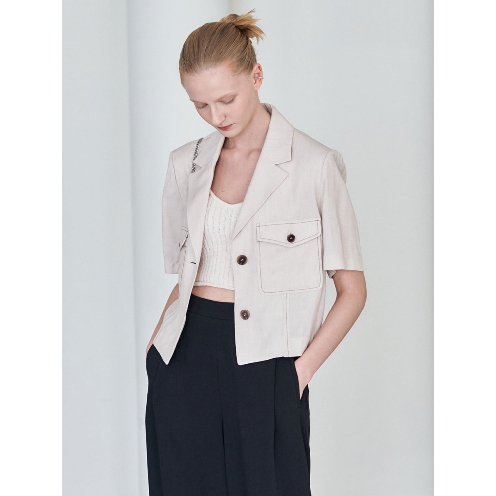 LOEUVRE ステッチポケットジャケット SW3XJ203 90
