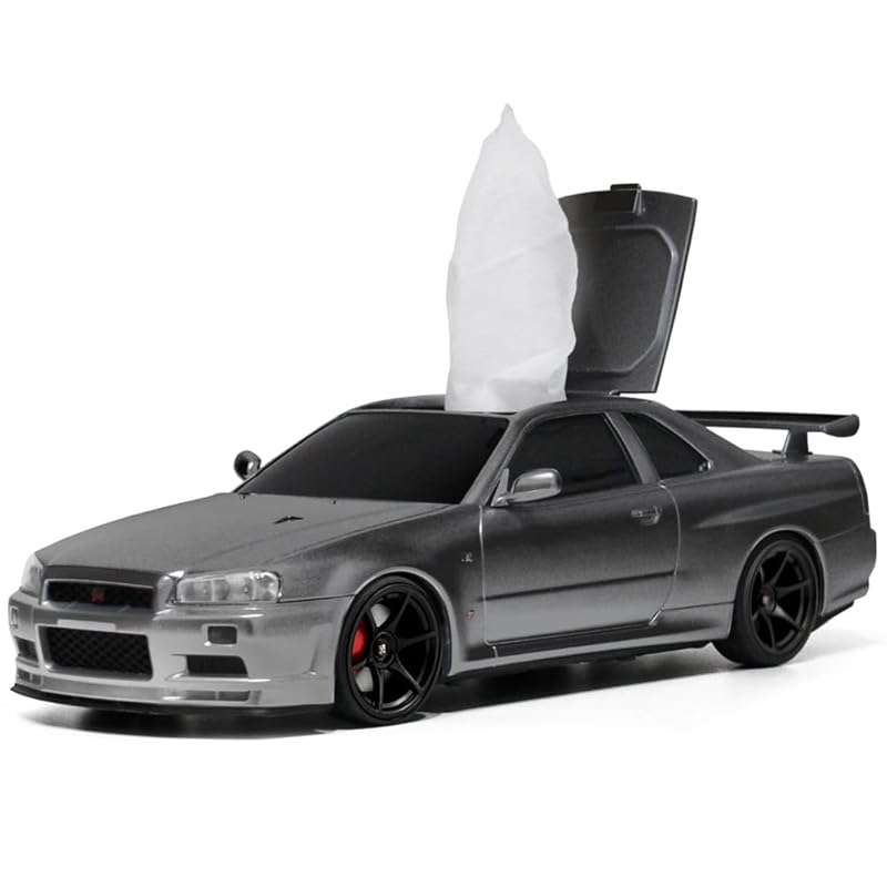 ウェットティッシュケース 日産スカイライン GT-R (BNR34) (ガンメタ)