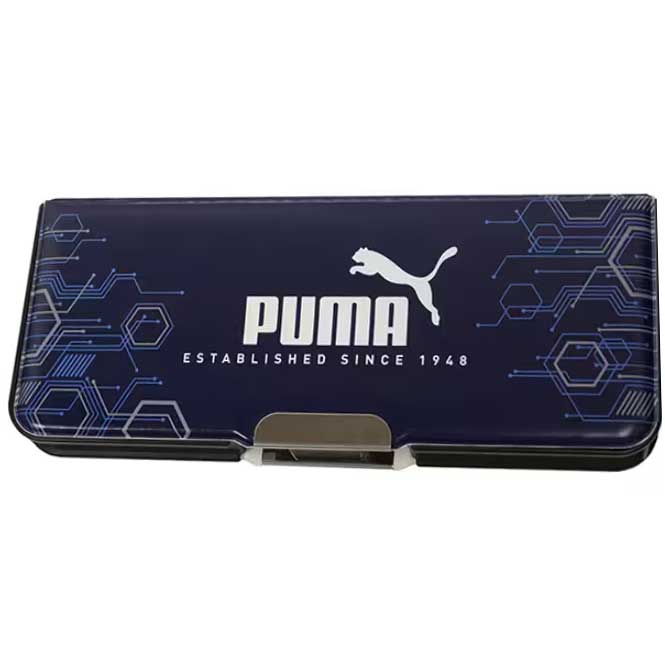 （まとめ買い）PUMA（プーマ） ピッタントン マグネット筆入れ 2ドア 筆箱 ペンケース ネイビー CH053J [x3]