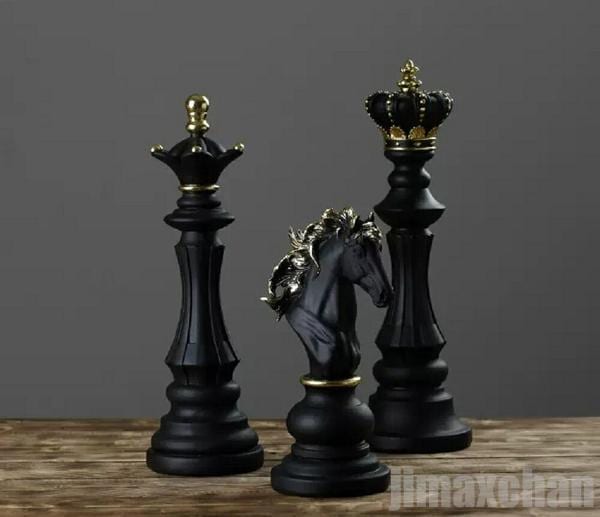 新作追加 置物 3種類 ナイト キング クイーン 【ブラックorホワイト】 アンティーク 調 チェス 駒 デザイン オブジェ インテリア おしゃれ 大人 大きい 北欧 雑貨 可愛い ア