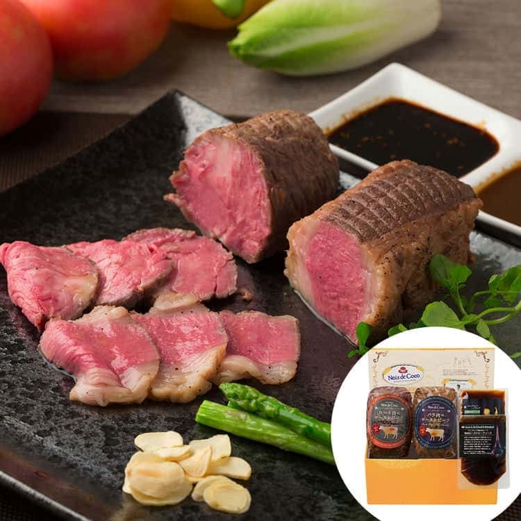 大阪 「ノワ ド ココ」 ローストビーフ2種セット 国産 牛ロース200g国産 牛バラ200g 離島は配送不可 7240150 お歳暮 お中元 お土産 ご進物 ギフト 贈り物に最適 5,668円