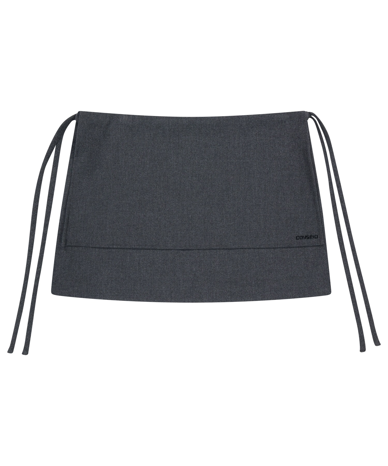 【COYSEIO】 RIBBON DOUBLE SKIRT : GREY