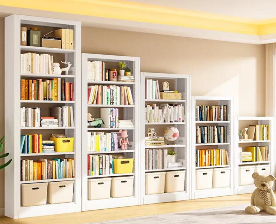 クリーム本棚シンプルスタイル収納ラックルーム家具コンビネーション本棚　大容量収納　シンプルスタイル収納ラックルーム家具