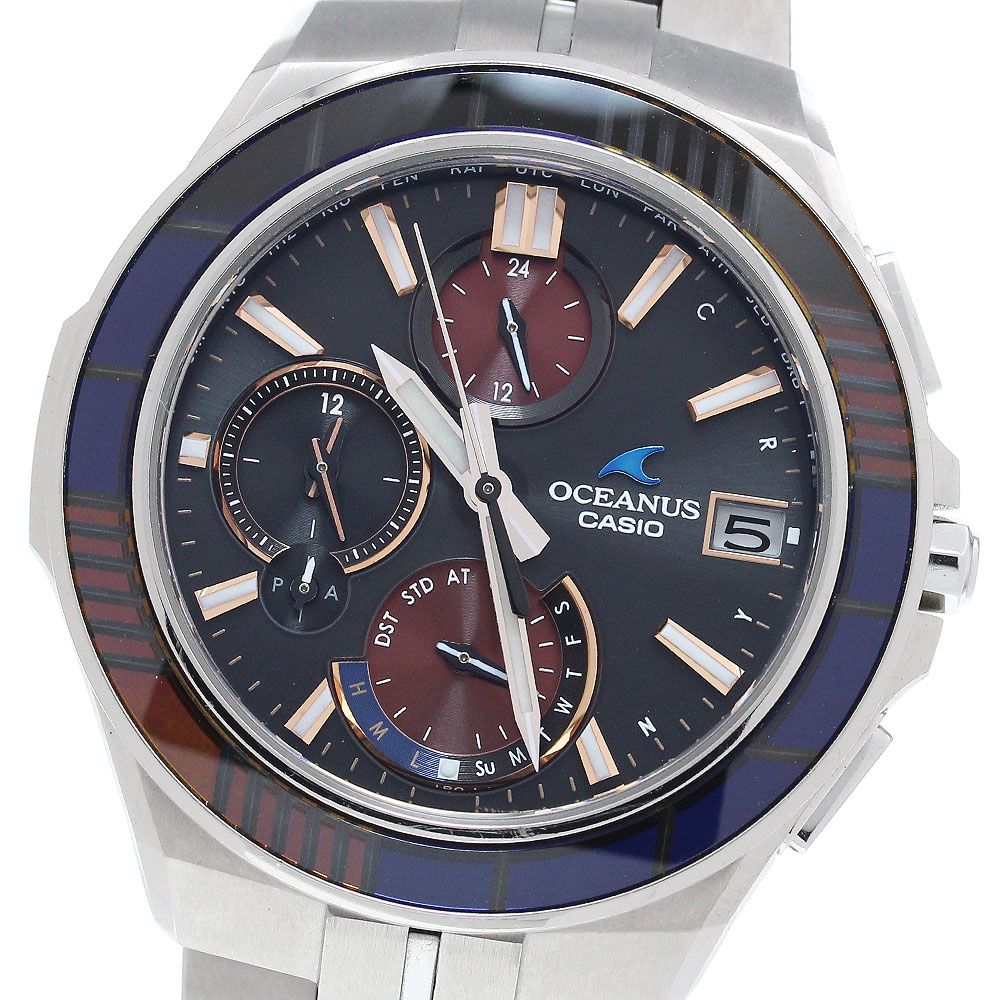 カシオ CASIO OCW-S5000D-1AJF オシアナス マンタ 江戸切子モデル ソーラー電波 メンズ 箱・保証書付き_869734【中古】