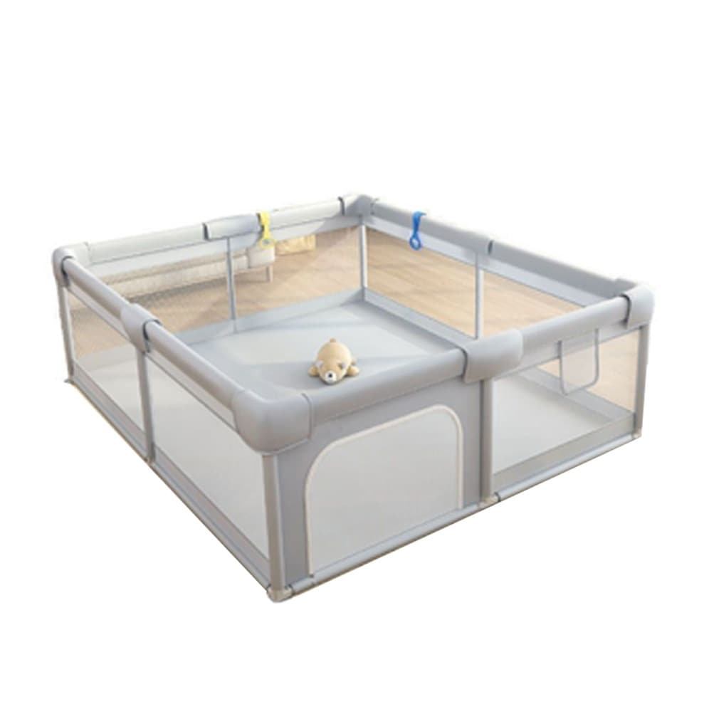 ベビーサークル メッシュ 四角 200cm×180cm 約2畳 通常サイズ ハイタイプ ファスナー扉付き ベビーサークル 組み立て式 洗えるカバー 赤ちゃん お昼寝 安全 柵 セーフティーグッズ