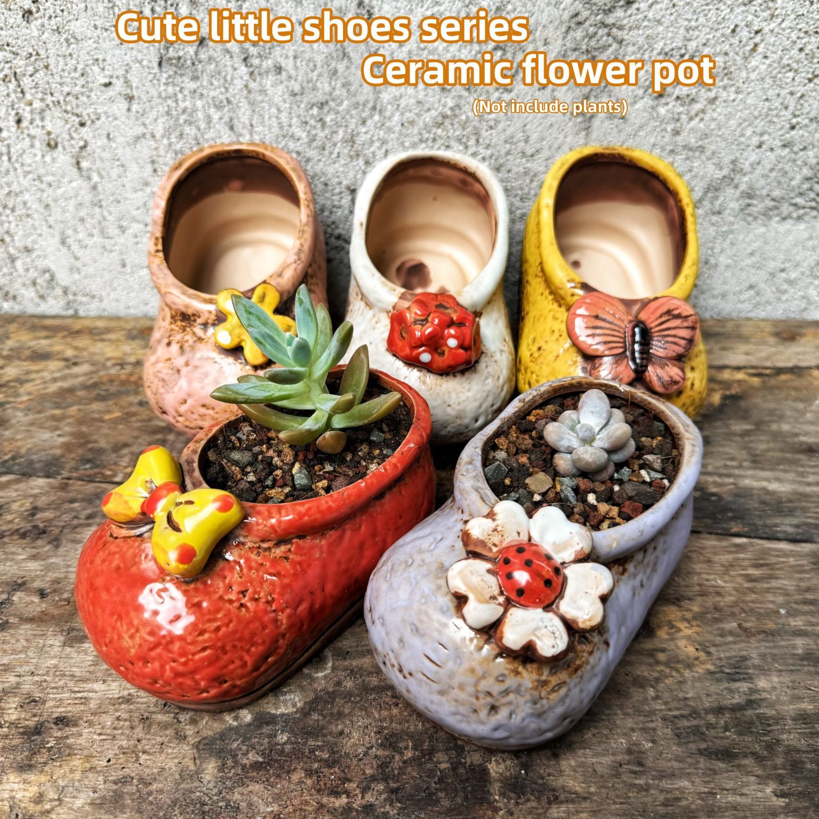 プランター 鉢植え 植木鉢 フラワーポット ガーデニング 靴型 靴 くつ 2足 オブジェ 多肉植物 観葉植物 インテリア 屋外 装飾 ギフト プレゼント 可愛い 屋内 玄関 庭ty235