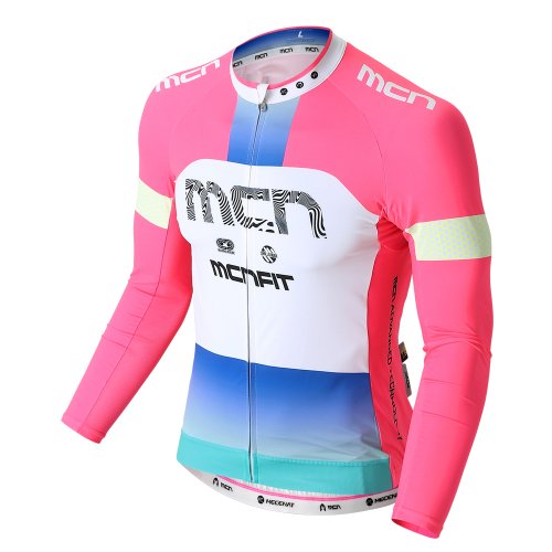MCNSPORTS ネオンピグメントロングスリーブジャージーバイク服