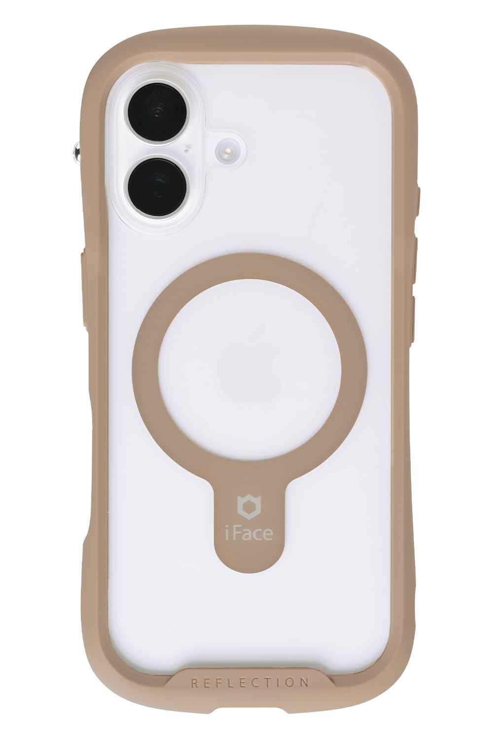 iFace MagSafe 対応 Reflection iPhone 17 ケース MagSynq クリア 強化ガラス (ベージュ)【アイフェイス アイフォン17 用 スマホケース iphone17