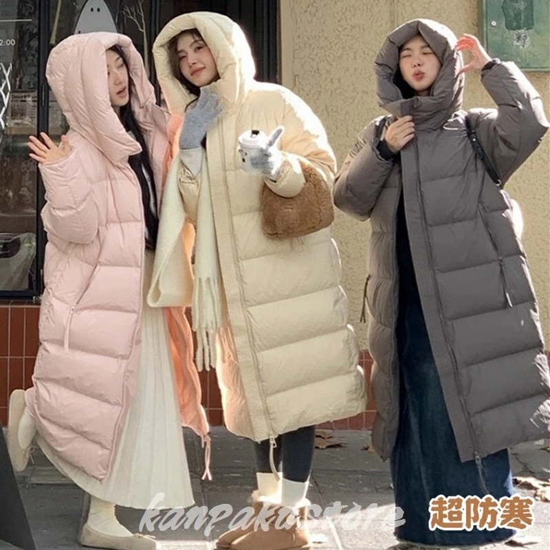 ダウンコート レディース ロング ベンチコート 軽量 ダウン 暖か 厚手 きれいめ 膝下 ロングコート フード付き アウター コート 体型カバー 防寒 防 ダウンジャケット 旅行 通勤 通学 アウトド 5,735円