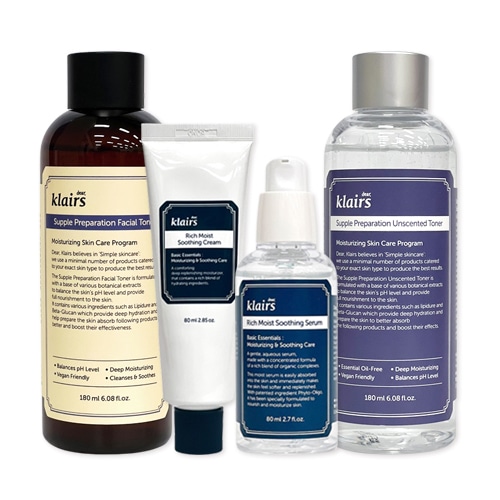 ベーシック＆ベスト セット（フェイシャルトナー+スージングセラム+スージングクリーム）化粧水 美容液 セラム 水分クリーム 韓国コスメ