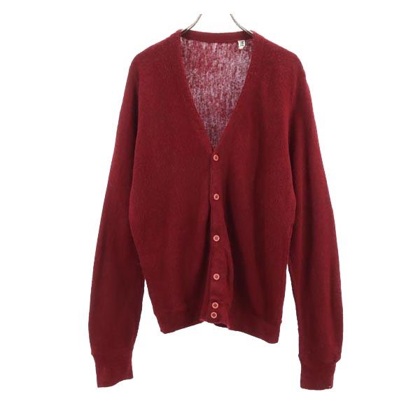 ヴィンテージ 70s 長袖 カーディガン レッド系 VINTAGE メンズ