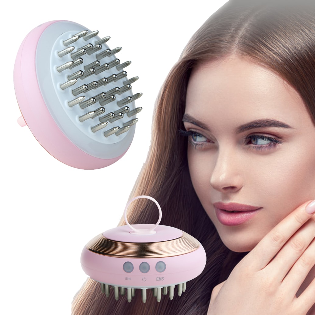 植物育成ランプ振動マッサージ櫛頭皮ケア25粒のビーズ18本のマッサージブラシイオン導入髪抜け対策