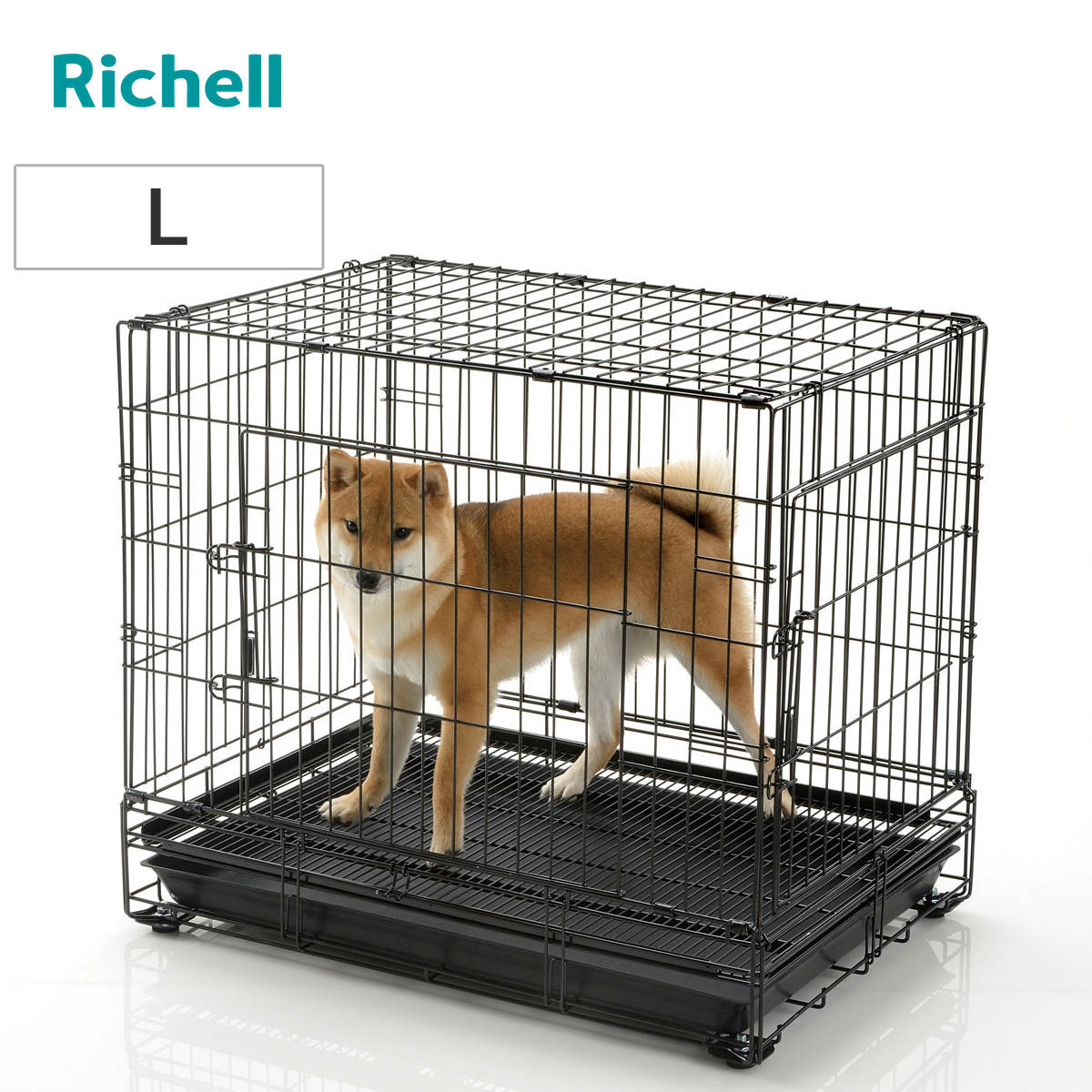 ペットケージ プロフェッショナルペットケージ L ケージ ドッグサークル ペット用 リッチェル 犬用ケージ 室内用 ペット用品 幅77cm 折り畳み 超小型犬 小型犬 中型犬 ペットサークル