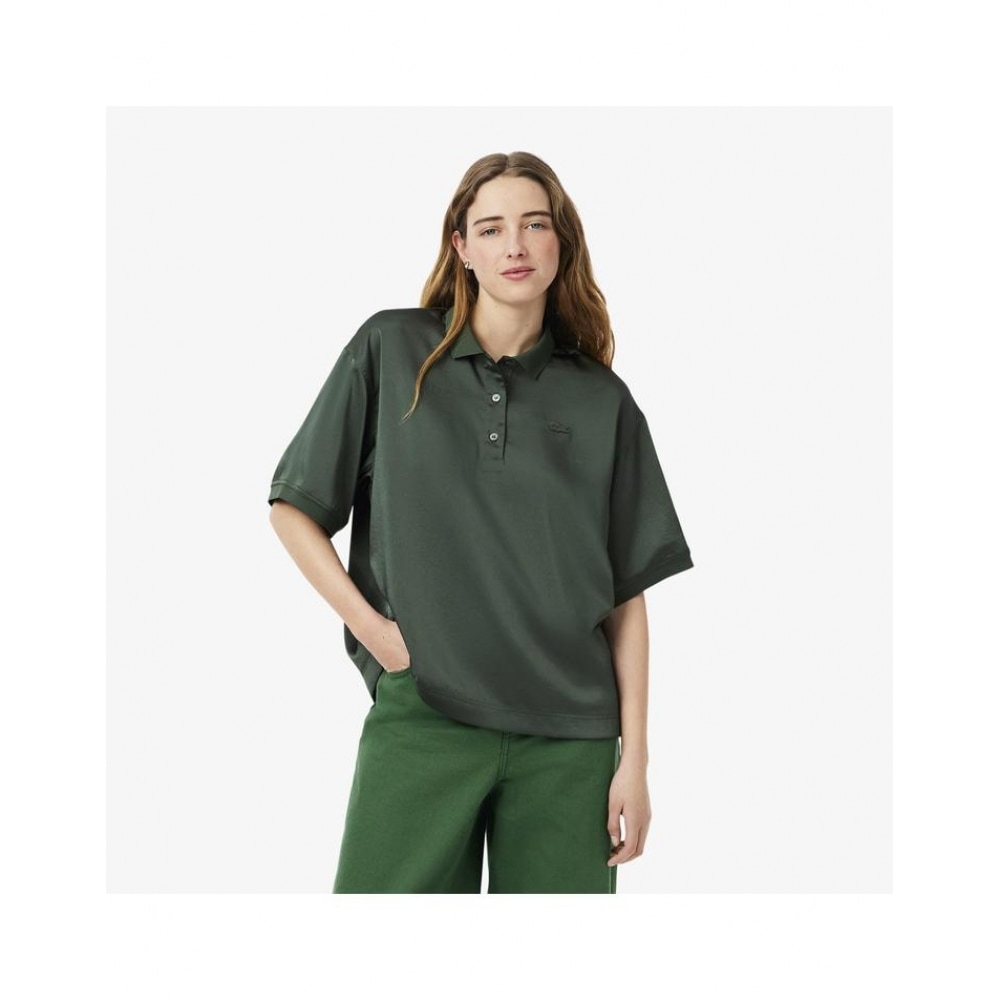 ラコステ レディース オーバーサイズフィット シルキー フルイディシャツ CF9747-55G HCF 18,099円