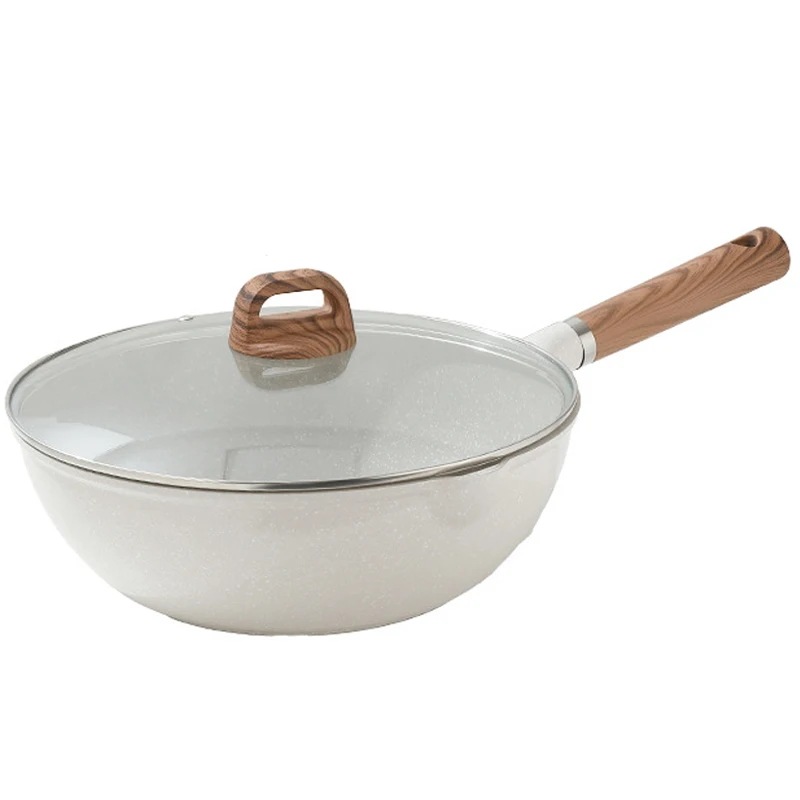 アルミニウム合金焦げ付き防止フライパン焦げ付き防止フライパン花崗岩焦げ付き防止コーティング優れたオムレツ鍋すべてのストーブに適しています24 cm26 cm28 cm30cm